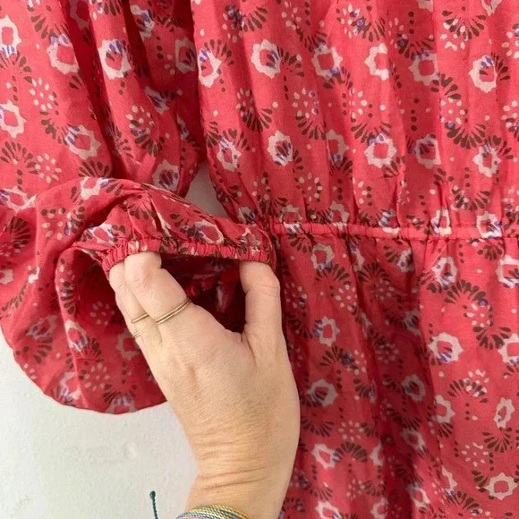 Xirena Jia Floral Silk Blend Mini Dress Coral Blush - Picture 10 of 13